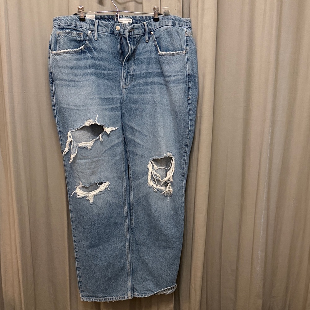 Good American Blue Distressed Jeans